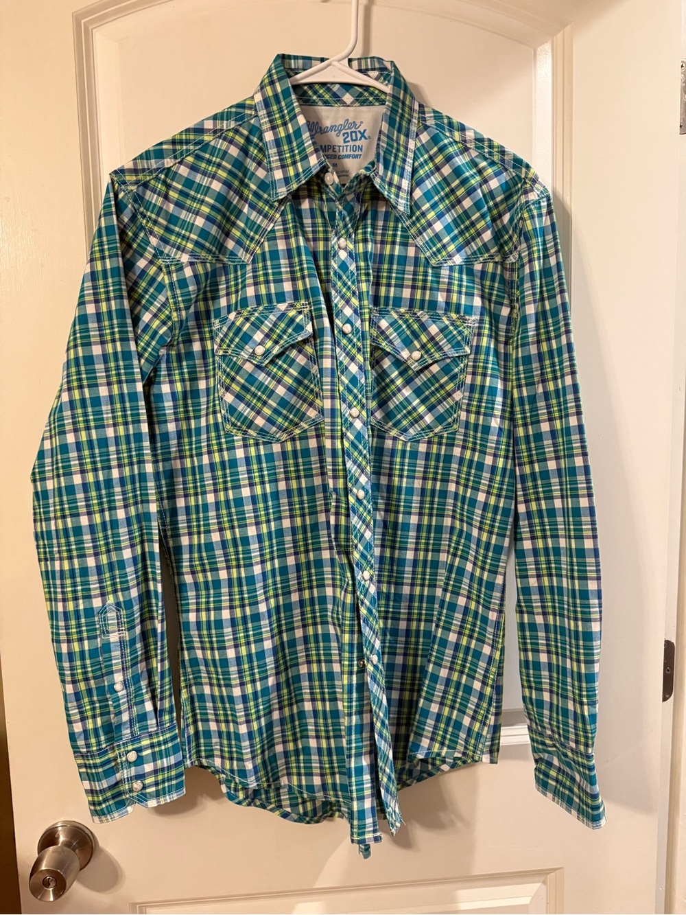 Wrangler 20X Competition Pearl Snap Western Shirt size M